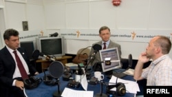 Nemtsov and Ryzhkov in RFE/RL's Studio With Mikhael Sokolov