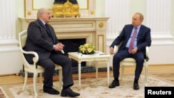 Перамовы Лукашэнкі і Пуціна ў Крамлі 18 лютага 2022 году