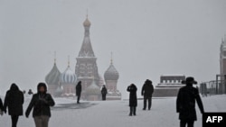 წითელი მოედანი, მოსკოვი. 2016 წლის 19 თებერვალი