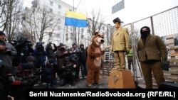 Собир во близина на руската амбасада во Киев. 18.03.2018