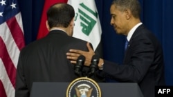 Президент Барак Обама с премьер-министром Ирака Нури аль-Малики
