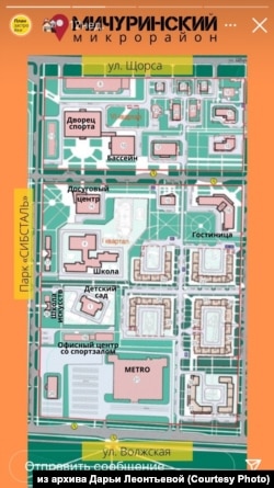 План застройки микрорайона в Красноярске, который показывали покупателям квартир