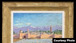 Карціна Ўінстана Чэрчыля «Мінарэт мячэці Аль-Кутубія»