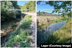 Iz Lagera su za RSE poslali i fotografije, kojima, kako tvrde, ilustruju problem sa vodostajem Blihe zbog suše
