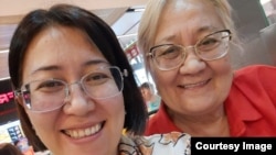 Айгерим Тлеужанова со своей матерью