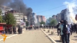 Kosovo Police Clash With Protesters At Mitrovica's Main Bridge