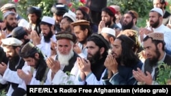 Some of the 900 Taliban prisoners released by the Afghan government.