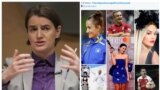 Serbia/Kosovo - Combo of Prime Minister of Serbia Ana Brnabic photo and tweets on Brnabic's statement about people from Kosovo as "people from woods", 31May2019