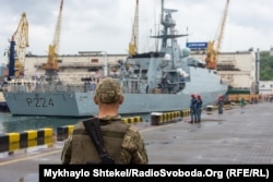 В Одессу с визитом вошел патрульный корабль Королевского флота Великобритании HMS Trent (P224), 18 мая 2021 года