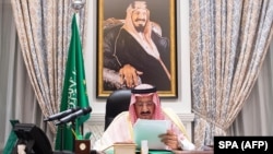 Սաուդյան Արաբիայի թագավոր Սալման Բին Աբդուլազիզը ՄԱԿ-ի Գլխավոր ասամբլեային ուղղված ելույթի ժամանակ, 23-ը սեպտեմբերի, 2020թ.
