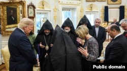 U.S. - President Donald Trump meets spiritual leaders of the Armenian community in the U.S. at the White House, September 16, 2026.