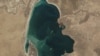 The Sarygamysh Lake on the map