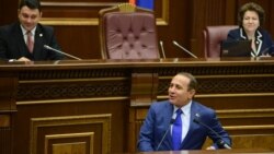 Armenia - Speaker Hovik Abrahamian addresses the National Assembly in Yerevan, 21Oct2013.