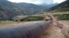 Armenia - The construction in Syunik province of a pipeline that will ship Iranian natural gas to Armenia, 21Aug2007.