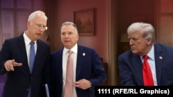 Collage FTE: Dmitriev, Witkoff, Trump