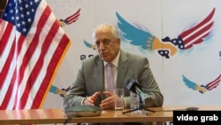 Специальный представитель США по примирению в Афганистане Залмай Халилзад на онлайн-брифинге. Казахстан, Нур-Султан, 13 июня 2021 года.