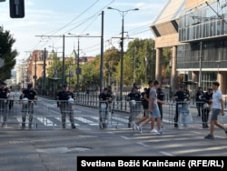 Policija blizu parka Manjež pred Prajd šetnju u Beogradu, 5. septembar 2026.