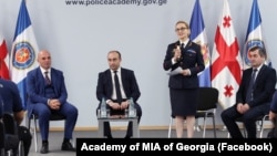 შინაგან საქმეთა სამინისტროს მაღალჩინოსნები პოლიციის აკადემიაში