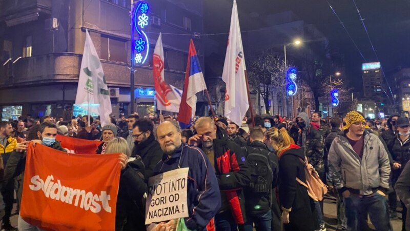 Протест во Белград за ослободување на еколошки активист во Шабац