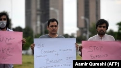 Journalists protested in Islamabad last July against the abduction of a Pakistani journalist, Matiullah Jan, who had voiced criticism of Pakistan's judges and military. 