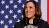 Vice President Kamala Harris speaks during a political event at the Air Zoo Aerospace & Science Experience in Portage, Michigan, on July 17, 2024.