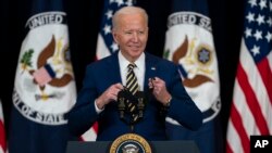 Președintele american Joe Biden la Departamentul de stat unde a ținut primul discurs de politică externă, Washington, 4 februarie 2021