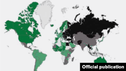 Harta indexului toleranței față de migranți, Gallup, 2018