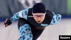 Қазақстандық Надежда Морозова 3000 метрлік жарыста. 7 ақпан 2026 жыл.