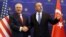 U.S. Secretary of State Rex Tillerson (left) with Turkish Foreign Minister Mevlut Cavusoglu in Ankara in March