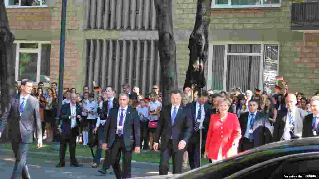 Moldova, Germany, chancellor Amgela Merkel meets Moldovan PM Vlad Filat in Chisinau 