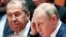 Russian President Vladimir Putin (right) and Foreign Minister Sergei Lavrov (file photo)