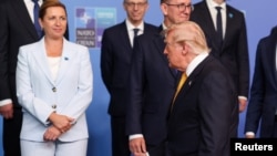 Дональд Трамп і прем’єр-міністерка Данії Метте Фредеріксен під час саміту НАТО в Анкарі, липень 2026 року