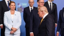 Прем'єр-міністрка Данії Метте Фредеріксен та президент США Дональд Трамп серед інших лідерів країн НАТО. Саміт в Анкарі, Туреччина, 8 липня 2026 року.