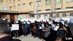 Kermanshah, Iran - Teachers & retired teachers in an earlier protest in January.