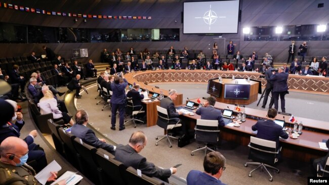 Miniștrii apărării din Statele NATO la reuniunea din 22 Octombrie 2021, Bruxelles.