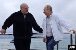 Владимир Путин и Александр Лукашенко в Сочи. 29 мая 2021 года