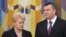 Lithuanian President Dalia Grybauskaite (left) will also be meeting with President Viktor Yanukovych (right) on her visit to the UKraine. (file photo)