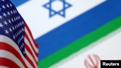ԱՄՆ, Իսրայելի և Իրանի դրոշները, կոլաժ