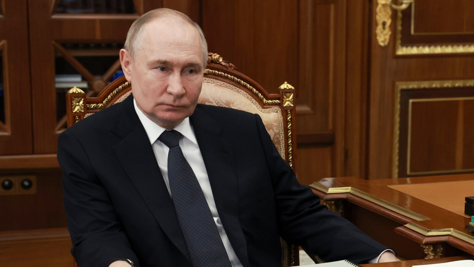 Președintele rus Vladimir Putin în timpul unui eveniment oficial de la Kremlin, în Rusia, 1 august 2024.