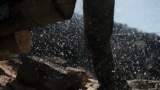 Bosnia and Herzegovina, Kotor Varos, Forestry worker cutting wood in a sawmill