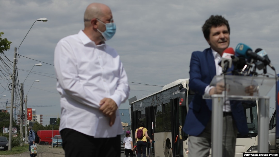 Nicușor Dan, în timpul conferinței de presă perturbată de viceprimarul Bădulescu