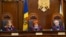 Judecătorii Curții Constituționale (de la stânga la dreapta): Liuba Șova, Domnica Manole și Nicolae Roșca 