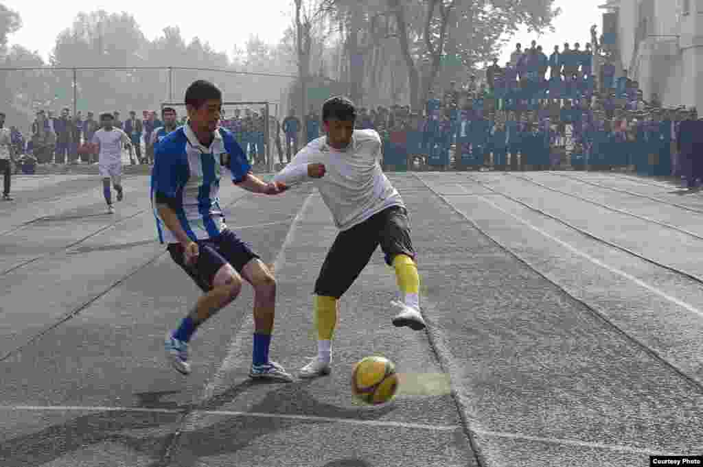 Football championship between universities of Dushanbe, 25Nov2010