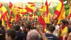 Barselona və Madriddə İspaniyanın birliyinə dəstək aksiyaları