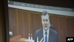 Viktor Janukovič svjedoči pred sudom u Kijavu video linkom iz Rusije, 28. novembar 2016.