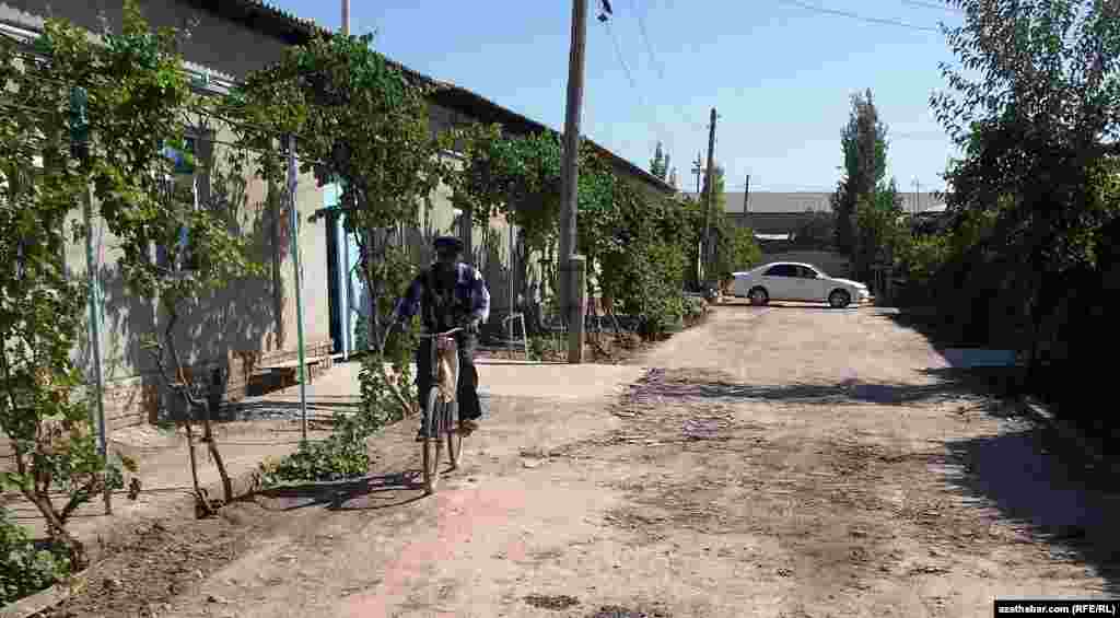 Tigir sürüp barýan adam