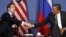 Russian President Dmitry Medvedev (left) and U.S. President Barack Obama -- no longer quite so friendly?