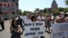 Armenia - Supporters of the arrested opposition leader Zhirayr Sefilian rally in Yerevan to demand his release, 7Jul2016.