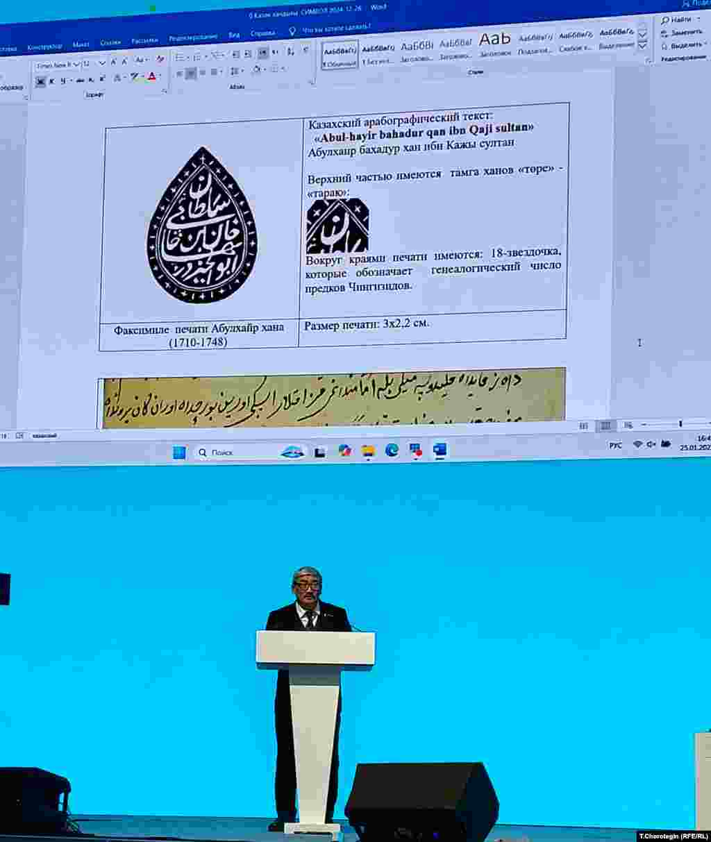 Астанада &ldquo;Казакстан тарыхынын&rdquo; ургаалдуу маселелерине арналган илимий шерине өттү. 25.1.2025.&nbsp;