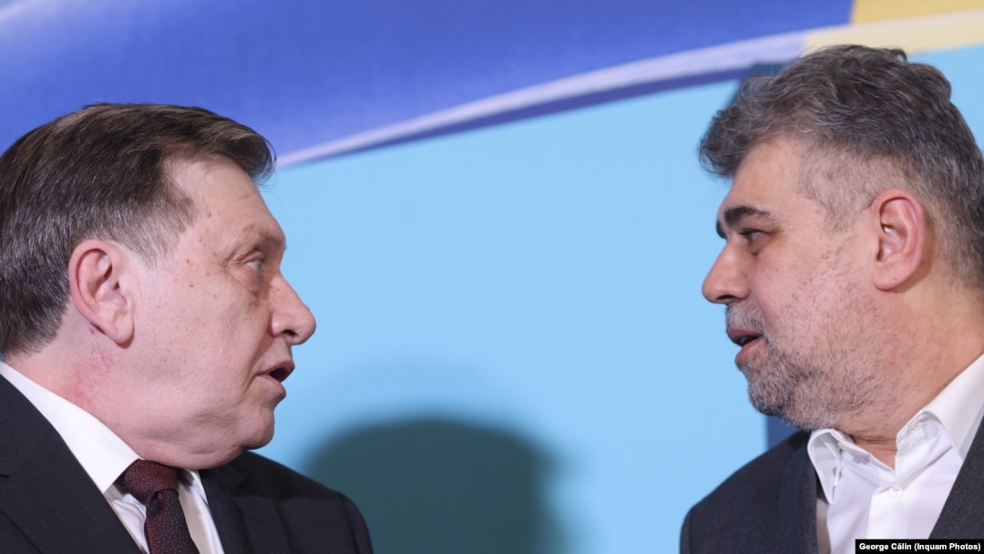 Crin Antonescu, un candidat-cheie pentru Marcel Ciolacu, președintele PSD (dreapta).